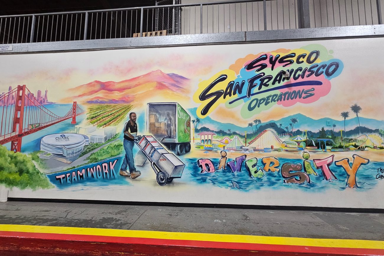 One in a series of murals for Sysco Foods, San Francisco, CA