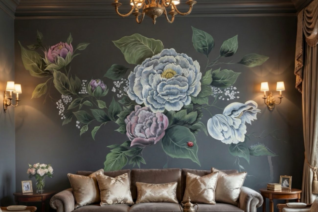 Striking flowers in clients home